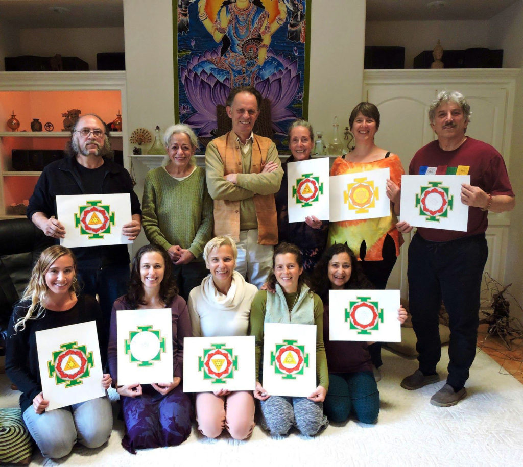 Yantra painting workshop participants