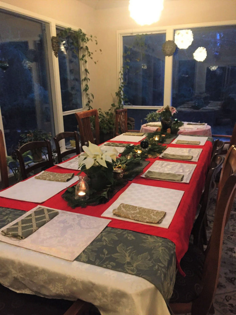 Solarium dining room table